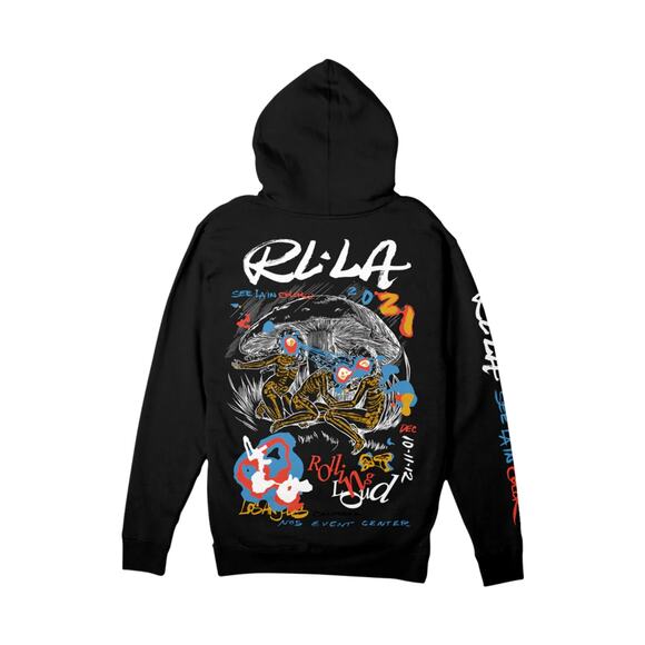Rolling Loud Shady Spores Hoodie LA 2021 SZ Small Heavy Duty Black Streetwear - Picture 2 of 16